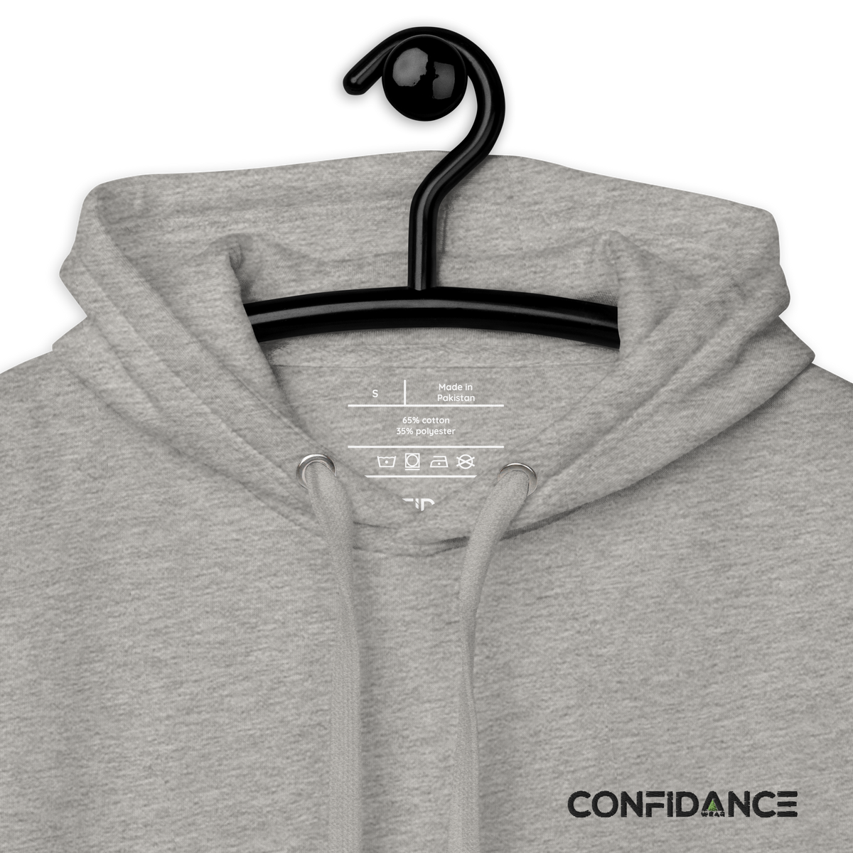 blaze hoodie grey closeup