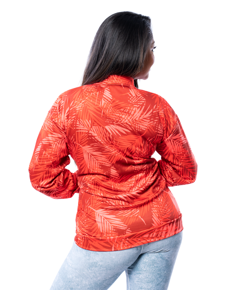 marron tropics zipper bomber jacket red unisex
