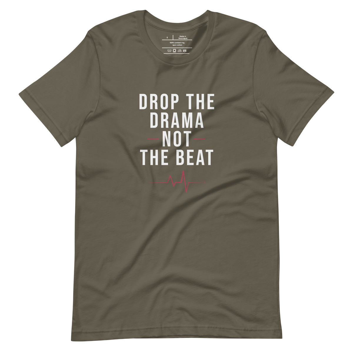 simple tee unisex fit army flat