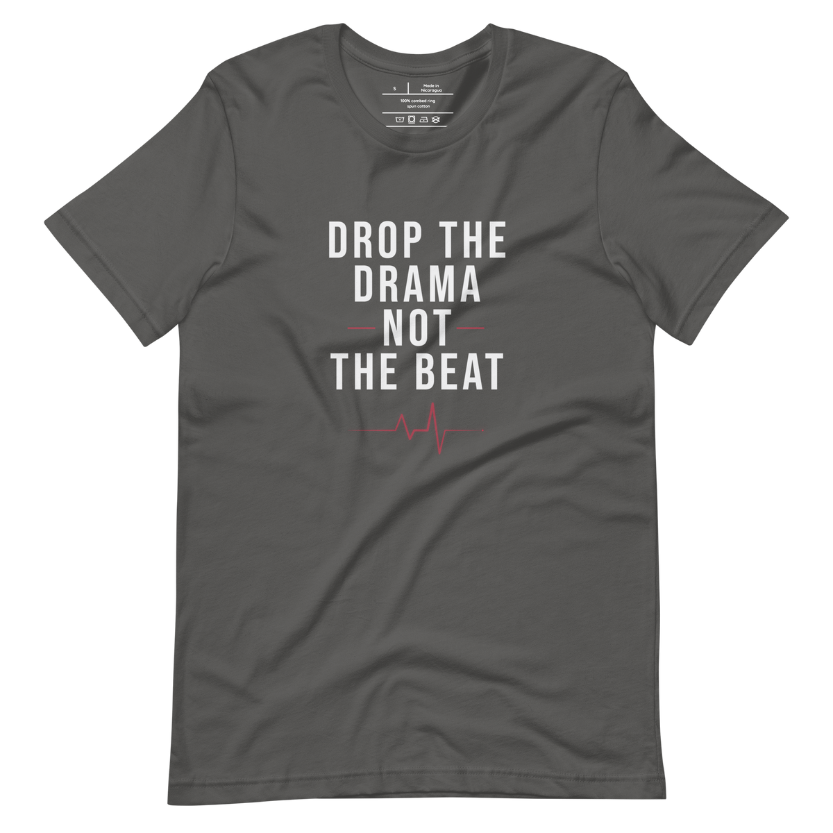 simple tee unisex fit asphalt flat