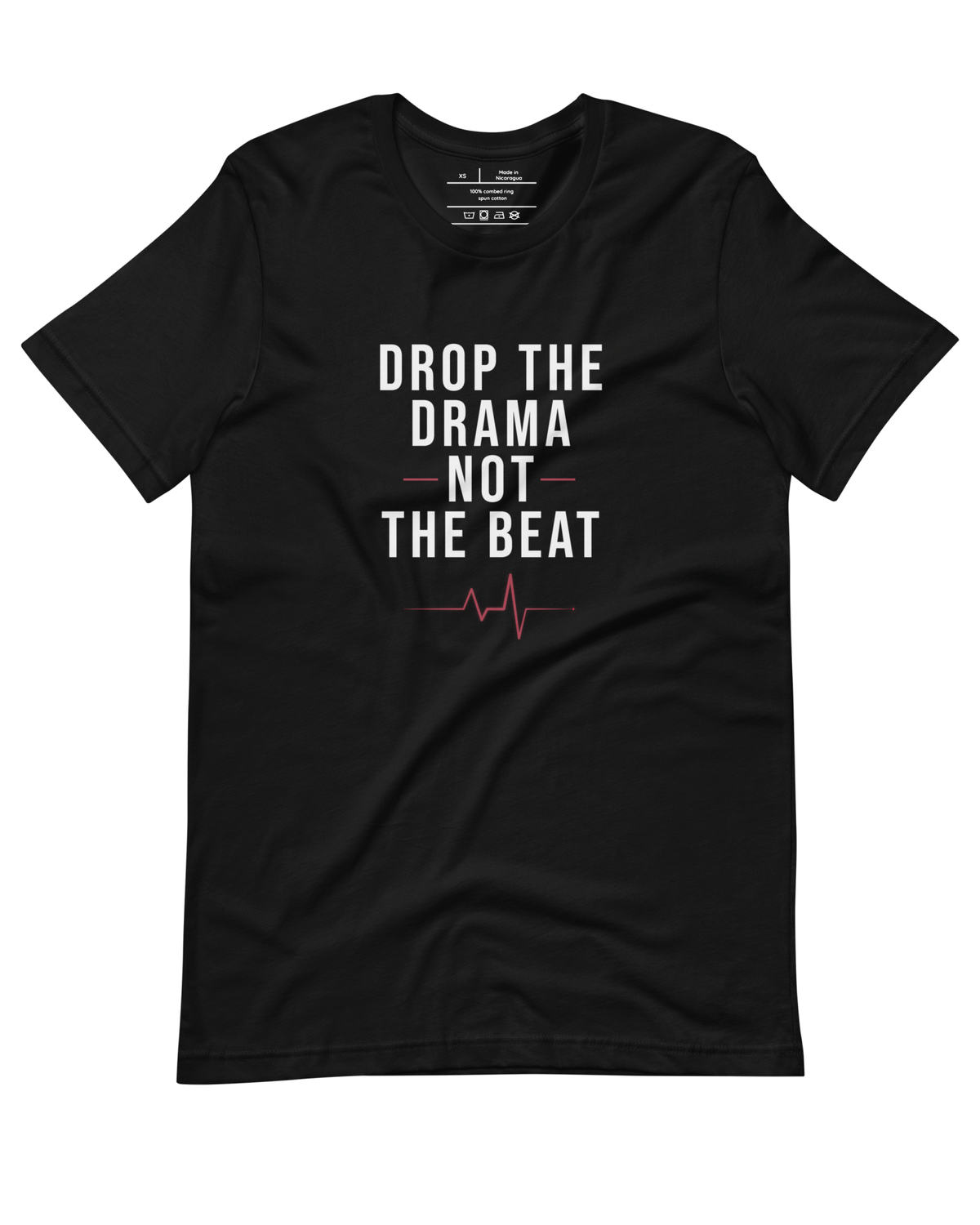 simple tee unisex fit black flat