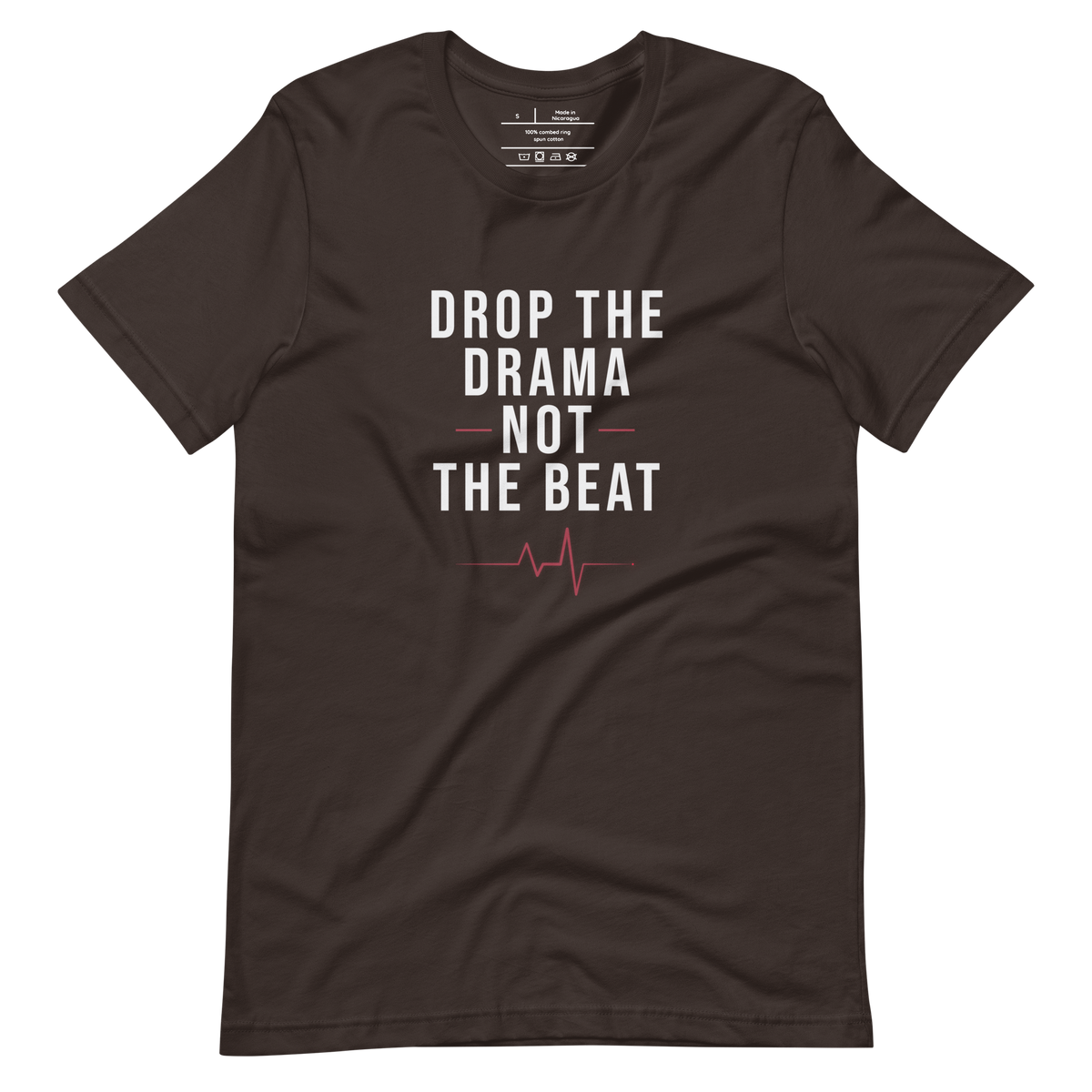 simple tee unisex fit brown flat