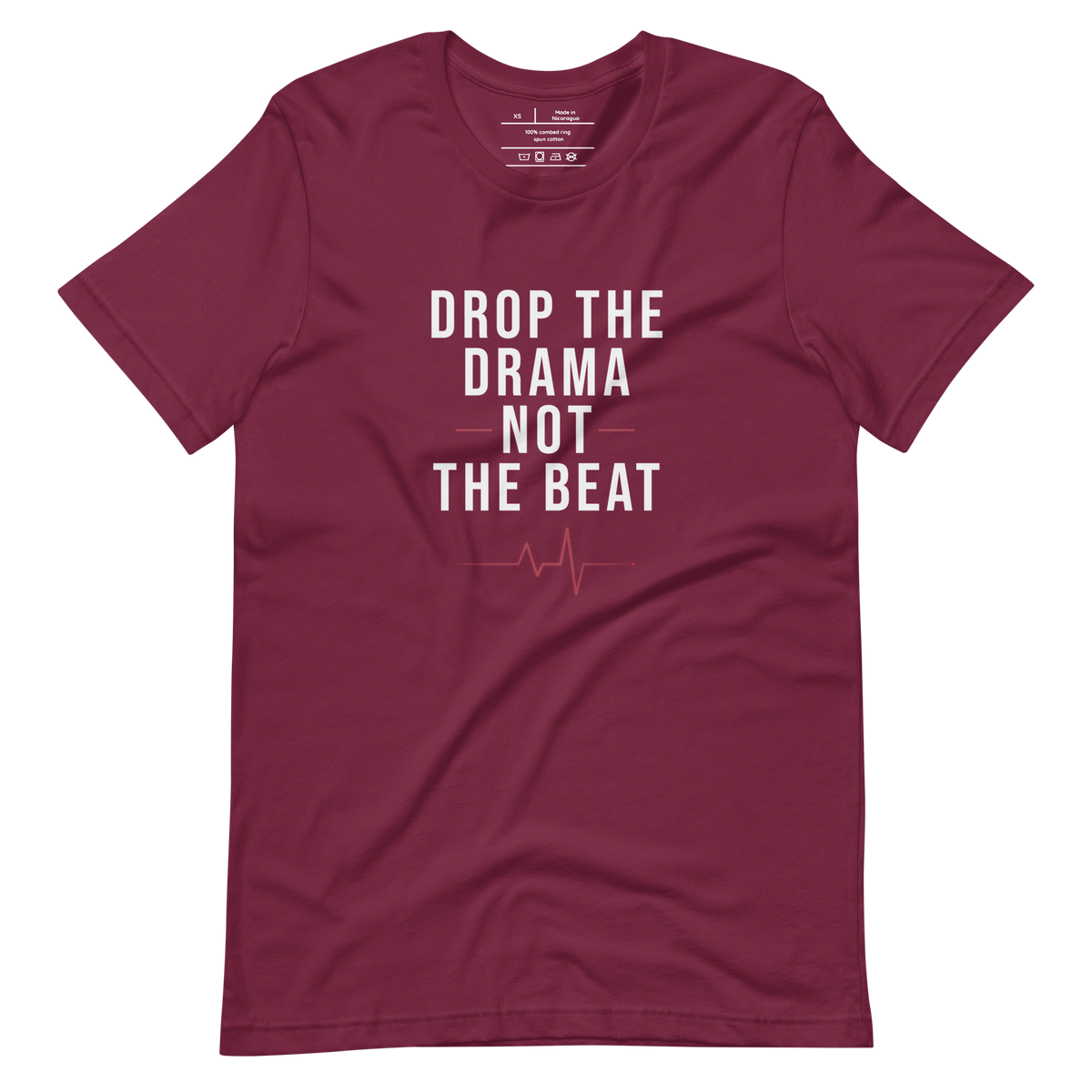 simple tee unisex fit maroon flat