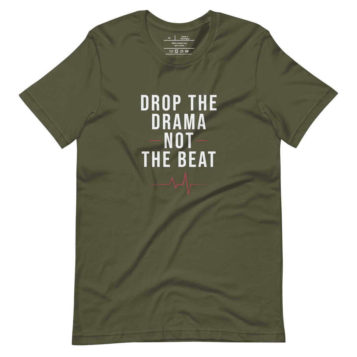 simple tee unisex fit military green flat