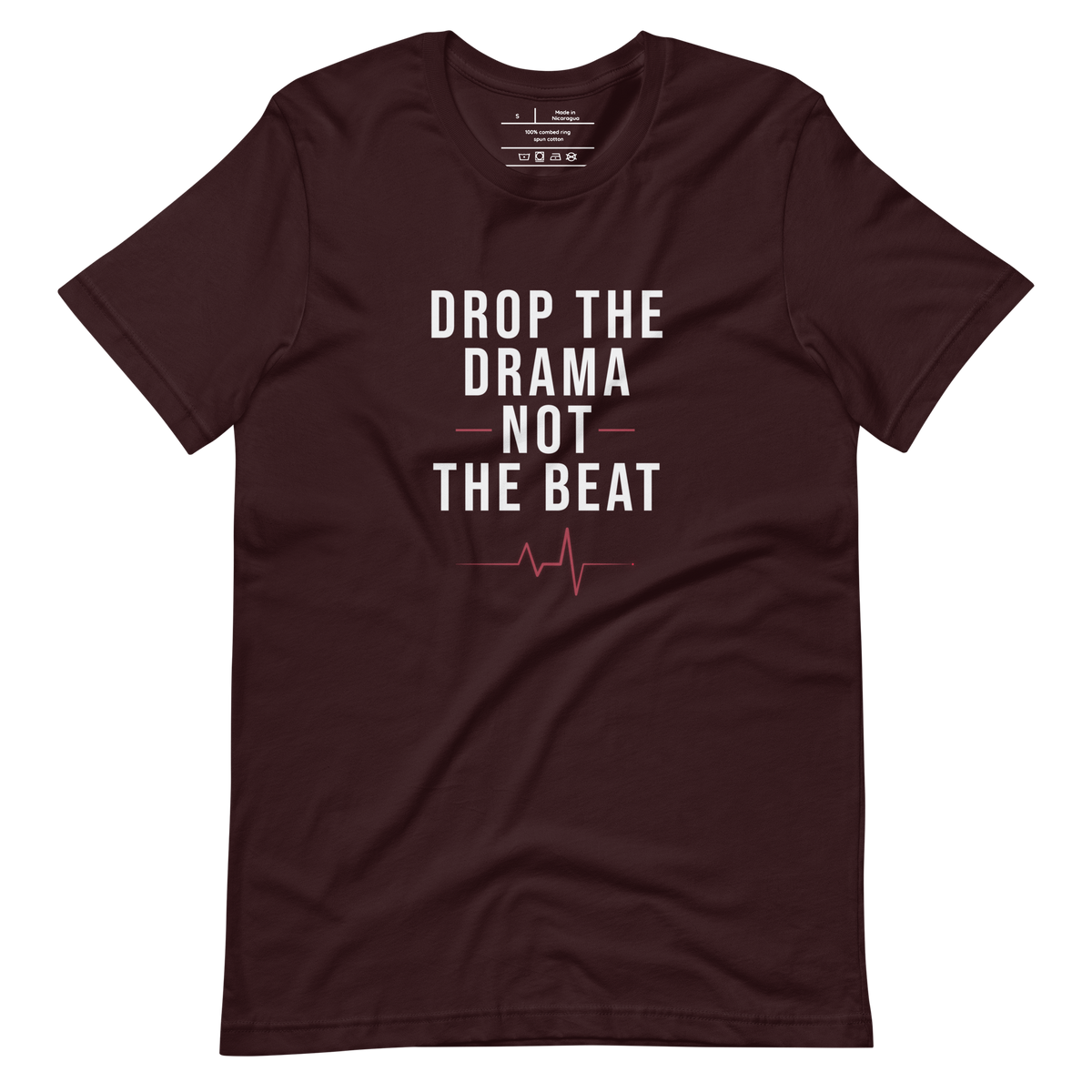 simple tee unisex fit oxblood flat