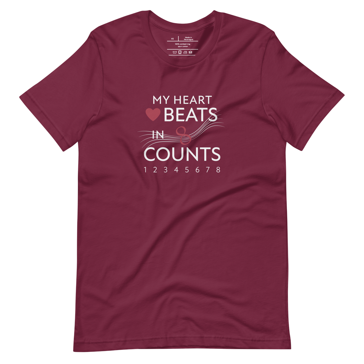 unisex confidance tee maroon