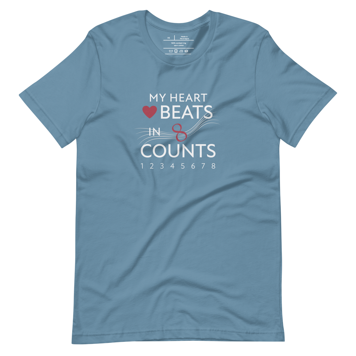 unisex confidance tee steel blue