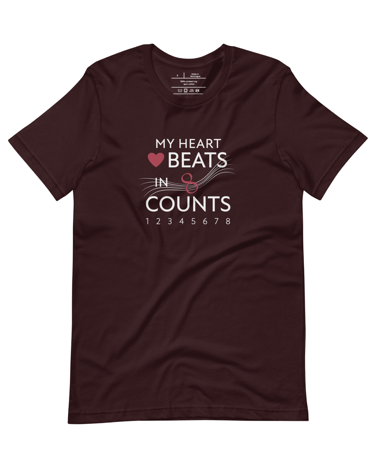 unisex confidance tee front oxblood